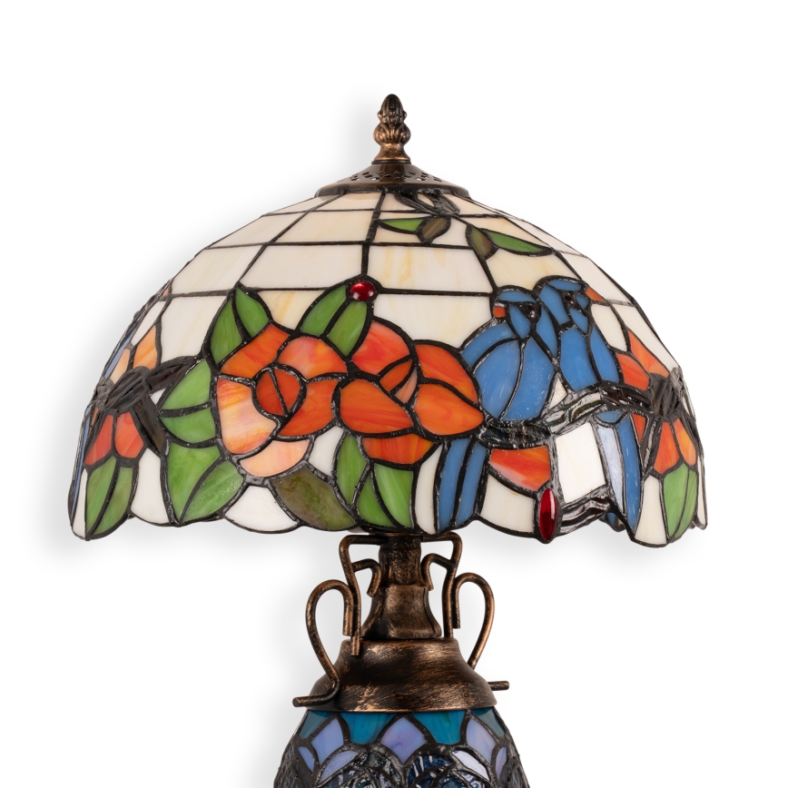 Brilagi - Επιτραπέζιο φωτιστικό Tiffany με βιτρώ JUNGLE 1xE27/60W/230V + 1xE14/40W