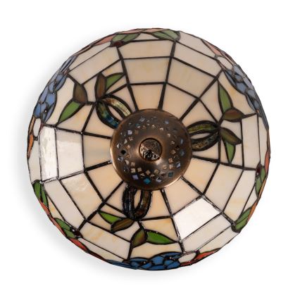 Brilagi - Επιτραπέζιο φωτιστικό Tiffany με βιτρώ JUNGLE 1xE27/60W/230V + 1xE14/40W