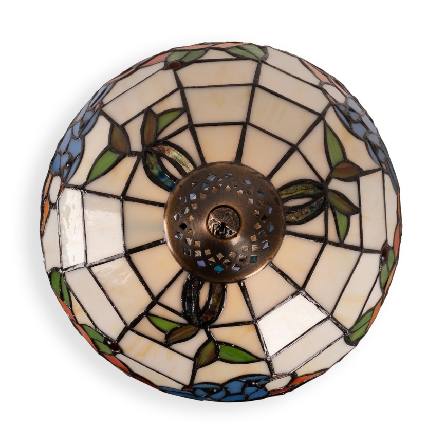 Brilagi - Επιτραπέζιο φωτιστικό Tiffany με βιτρώ JUNGLE 1xE27/60W/230V + 1xE14/40W