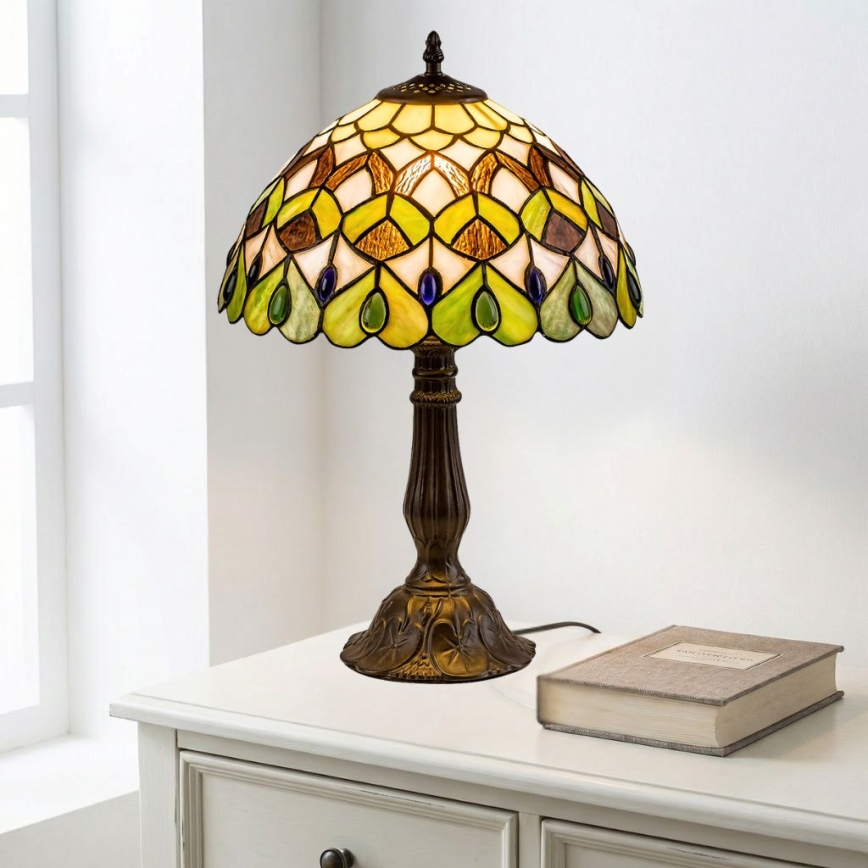 Brilagi - Επιτραπέζιο φωτιστικό Tiffany με βιτρώ MARGARET 1xE27/40W/230V