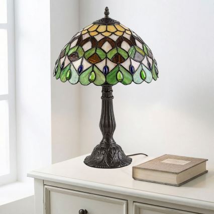 Brilagi - Επιτραπέζιο φωτιστικό Tiffany με βιτρώ MARGARET 1xE27/40W/230V
