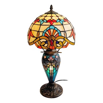 Brilagi - Επιτραπέζιο φωτιστικό Tiffany με βιτρώ MIRABELLA 1xE27/60W/230V + 1xE14/40W