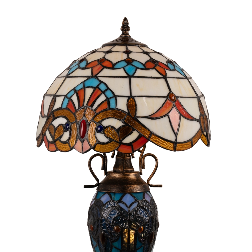Brilagi - Επιτραπέζιο φωτιστικό Tiffany με βιτρώ MIRABELLA 1xE27/60W/230V + 1xE14/40W