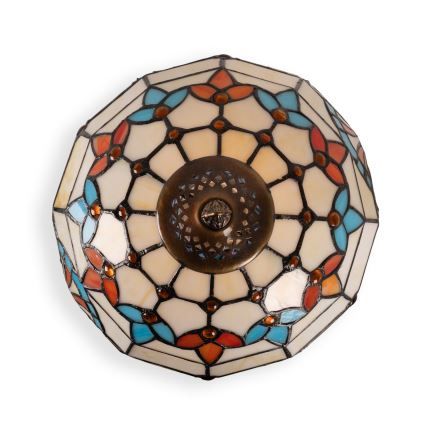 Brilagi - Επιτραπέζιο φωτιστικό Tiffany με βιτρώ MIRABELLA 1xE27/60W/230V + 1xE14/40W