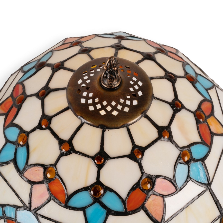 Brilagi - Επιτραπέζιο φωτιστικό Tiffany με βιτρώ MIRABELLA 1xE27/60W/230V + 1xE14/40W
