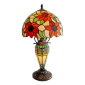 Brilagi - Επιτραπέζιο φωτιστικό Tiffany με βιτρώ SUNFLOWER 1xE27/60W/230V + 1xE14/40W