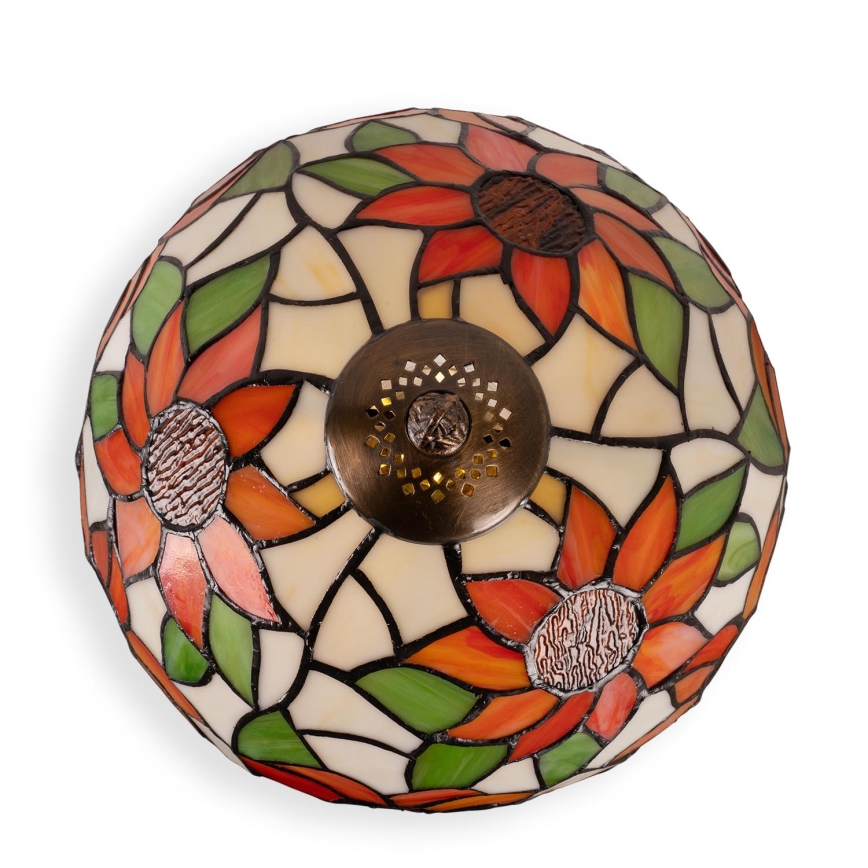Brilagi - Επιτραπέζιο φωτιστικό Tiffany με βιτρώ SUNFLOWER 1xE27/60W/230V + 1xE14/40W