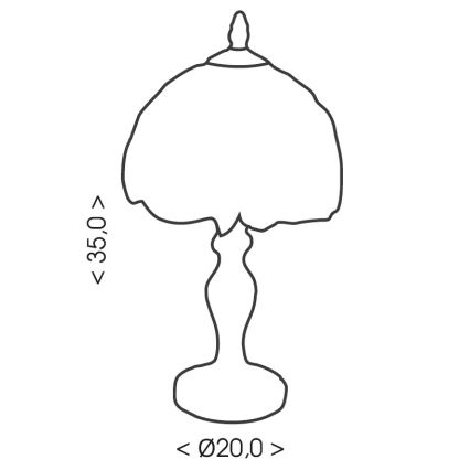 Brilagi - Επιτραπέζιο φωτιστικό Tiffany με βιτρώ SUNFLOWER 1xE27/60W/230V