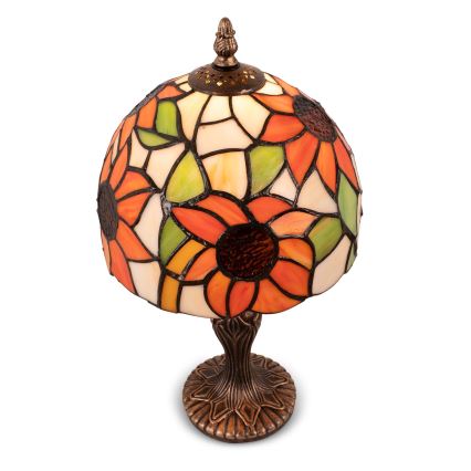 Brilagi - Επιτραπέζιο φωτιστικό Tiffany με βιτρώ SUNFLOWER 1xE27/60W/230V