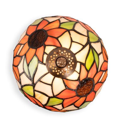 Brilagi - Επιτραπέζιο φωτιστικό Tiffany με βιτρώ SUNFLOWER 1xE27/60W/230V