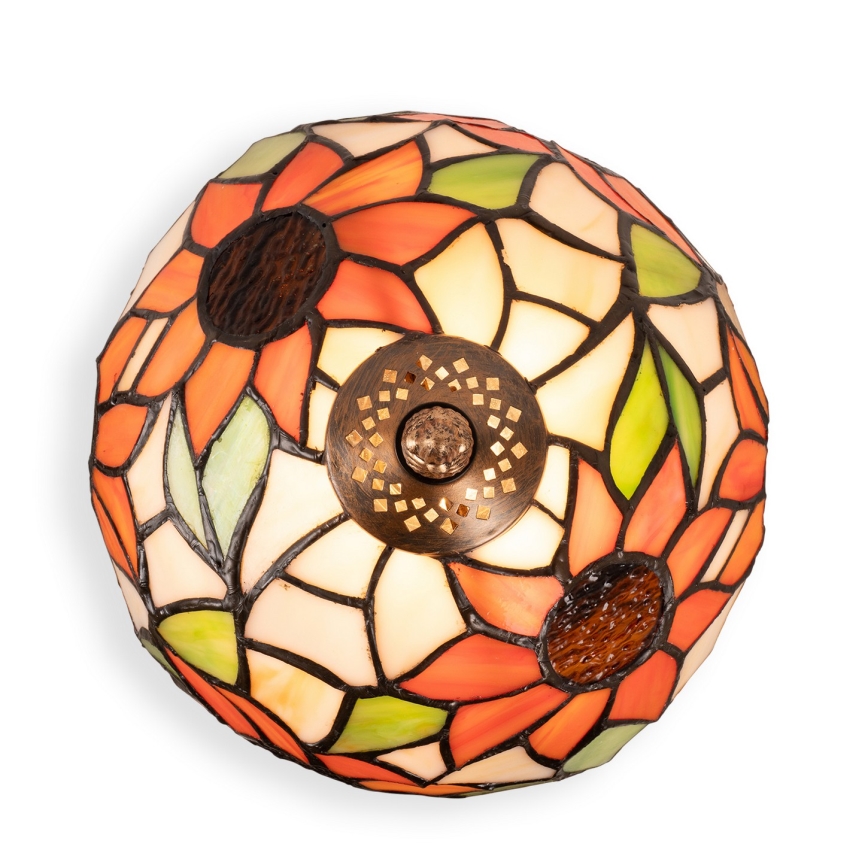 Brilagi - Επιτραπέζιο φωτιστικό Tiffany με βιτρώ SUNFLOWER 1xE27/60W/230V