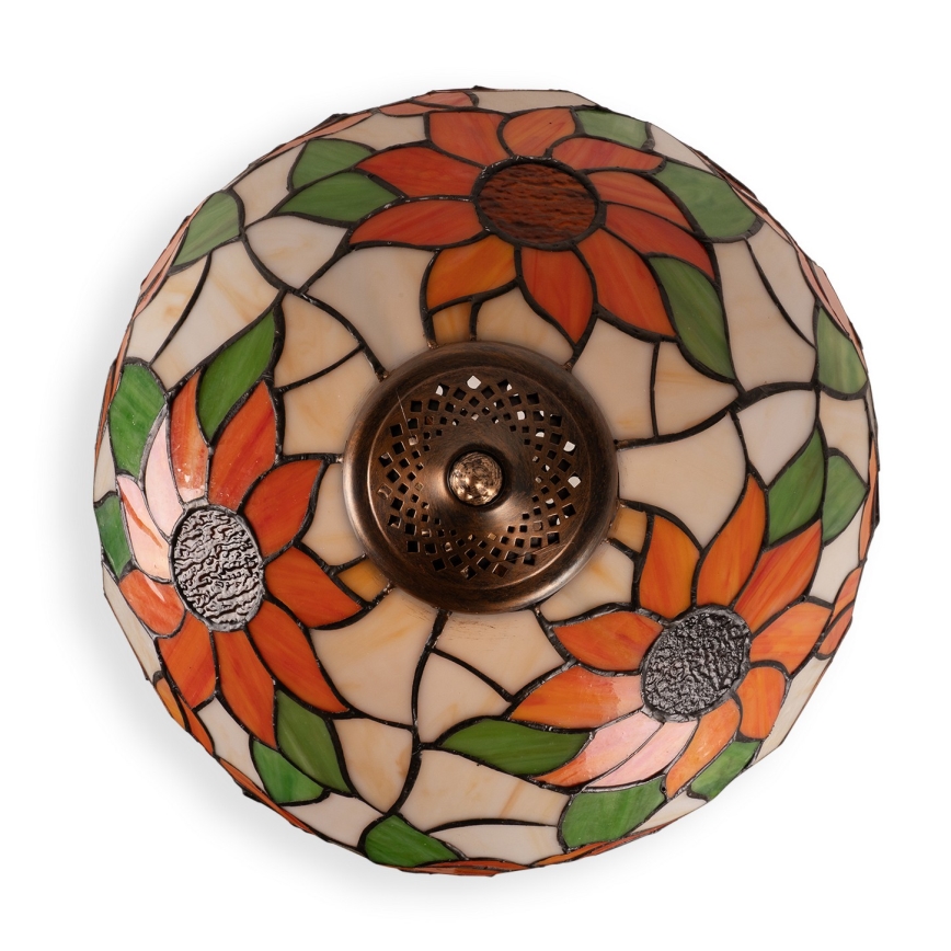 Brilagi - Επιτραπέζιο φωτιστικό Tiffany με βιτρώ SUNFLOWER 1xE27/60W/230V