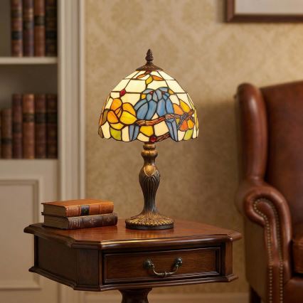 Brilagi - Επιτραπέζιο φωτιστικό Tiffany με βιτρό JUNGLE 1xE27/60W/230V