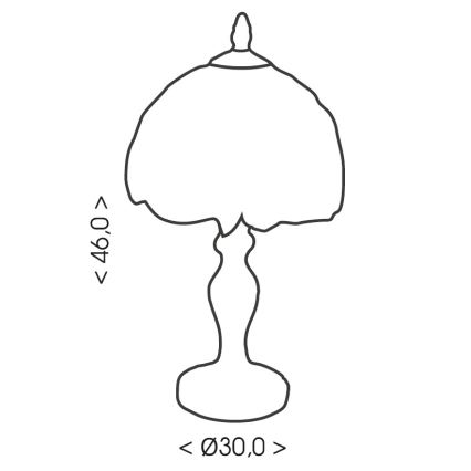 Brilagi - Επιτραπέζιο φωτιστικό Tiffany με βιτρό SIENNA 1xE27/60W/230V