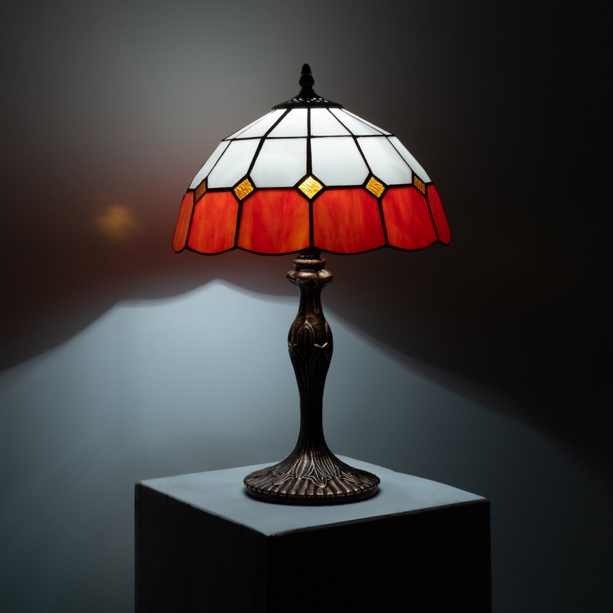 Brilagi - Επιτραπέζιο φωτιστικό Tiffany με βιτρό SIENNA 1xE27/60W/230V