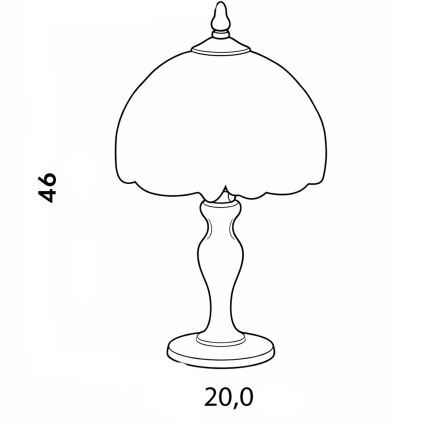 Brilagi - Επιτραπέζιο φωτιστικό Tiffany με βιτρό SIENNA 1xE27/60W/230V
