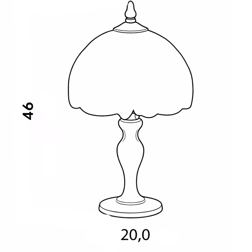 Brilagi - Επιτραπέζιο φωτιστικό Tiffany με βιτρό SIENNA 1xE27/60W/230V