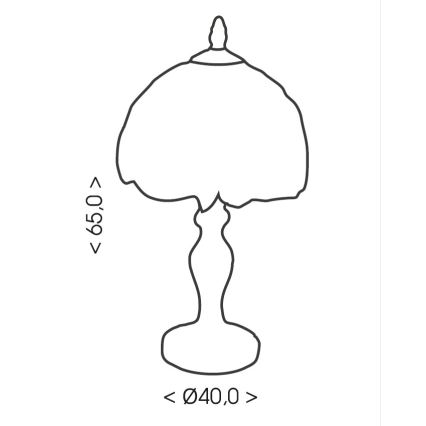 Brilagi - Επιτραπέζιο φωτιστικό Tiffany με βιτρό SIENNA 1xE27/60W/230V