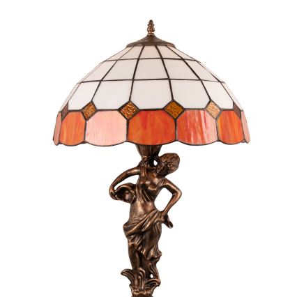 Brilagi - Επιτραπέζιο φωτιστικό Tiffany με βιτρό SIENNA 1xE27/60W/230V