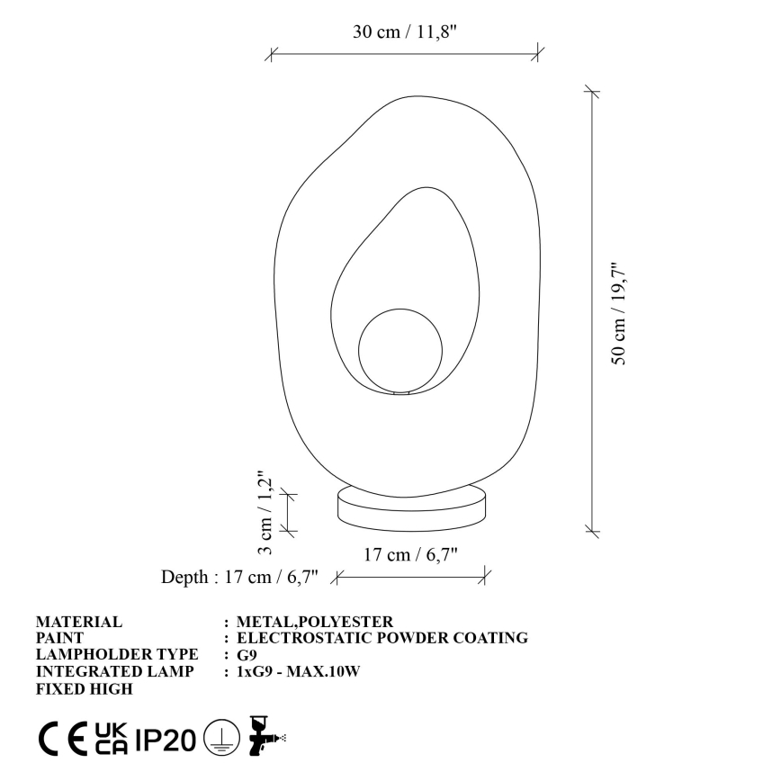 Brilagi - Επιτραπέζιο φωτιστικό WABI SABI 1xG9/8W/230V λευκό