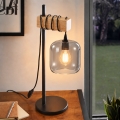 BRILAGI - Επιτραπέζιο φωτιστικό WOOD GLASS 1xE27/40W/230V καφέ/μαύρο/καπνιστό γκρι