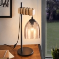 BRILAGI - Επιτραπέζιο φωτιστικό WOOD GLASS 1xE27/40W/230V καφέ/μαύρο/καπνιστό μπεζ