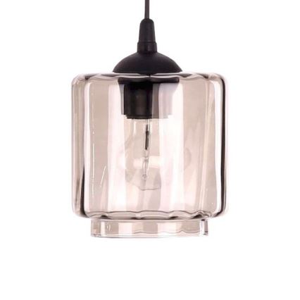 BRILAGI - Επιτραπέζιο φωτιστικό WOOD GLASS 1xE27/40W/230V καφέ/μαύρο/καπνιστό μπεζ