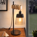 BRILAGI - Επιτραπέζιο φωτιστικό WOOD GLASS 1xE27/40W/230V καφέ/μαύρο/καπνιστό μπεζ