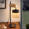 BRILAGI - Επιτραπέζιο φωτιστικό WOOD GLASS 1xE27/40W/230V καφέ/μαύρο/καπνιστό μπεζ