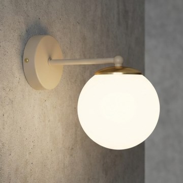 Brilagi - Επιτοίχιο φωτιστικό 1xE27/60W/230V μπεζ/χρυσό
