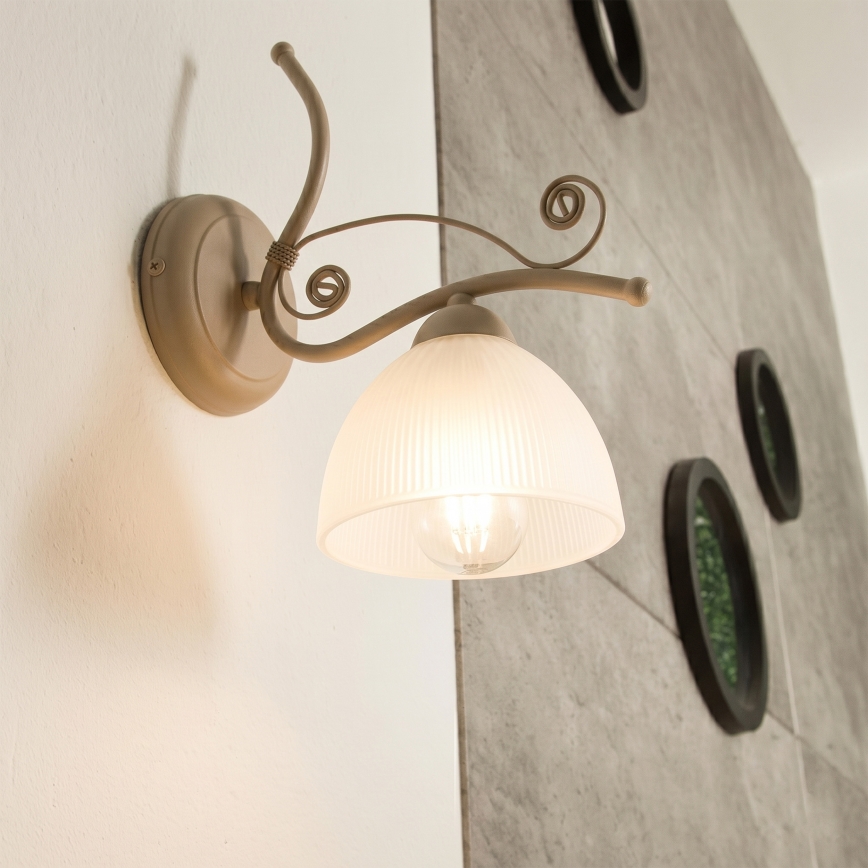 Brilagi - Επιτοίχιο φωτιστικό ANTICO MODERN 1xE27/60W/230V μπεζ