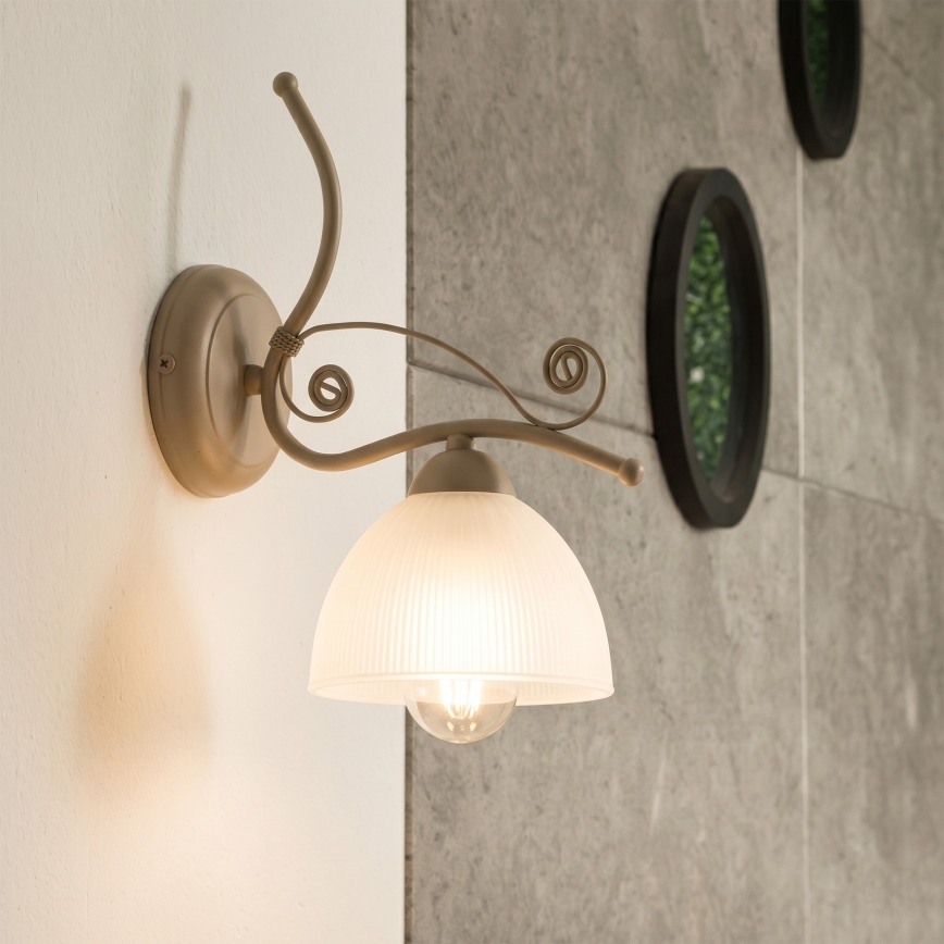 Brilagi - Επιτοίχιο φωτιστικό ANTICO MODERN 1xE27/60W/230V μπεζ
