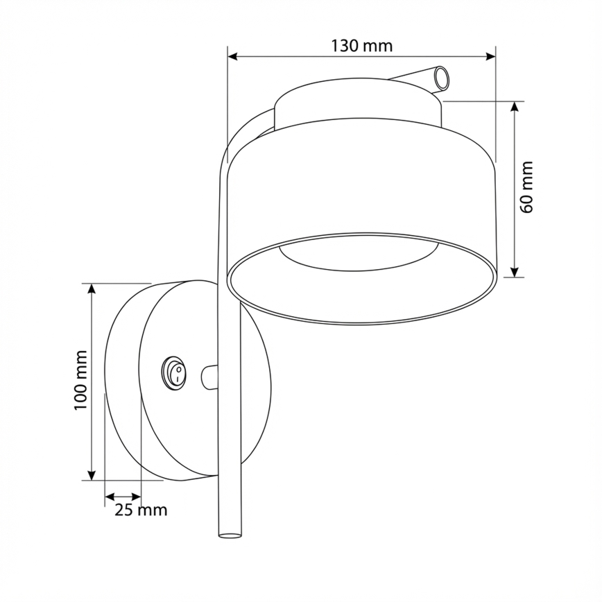 Brilagi - Επιτοίχιο φωτιστικό AURA LUX 1xGX53/30W/230V μαύρο/καπνιστό