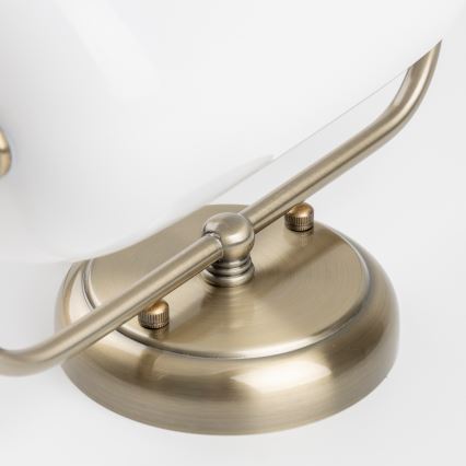 Brilagi - Επιτοίχιο φωτιστικό BANK OFFICE 1xE27/60W/230V ορείχαλκο/λευκό