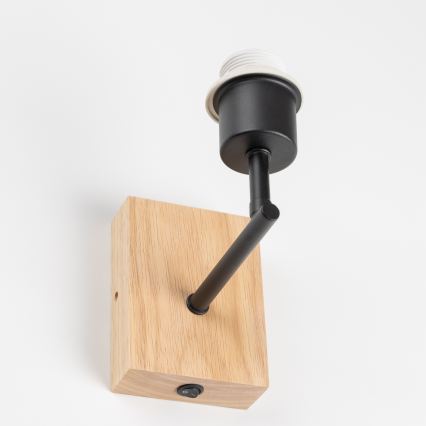Brilagi - Παιδική επιτοίχια απλίκα BOBO WOOD 1xE27/25W/230V βελανιδιά/μαύρο/λευκό/ζωάκια