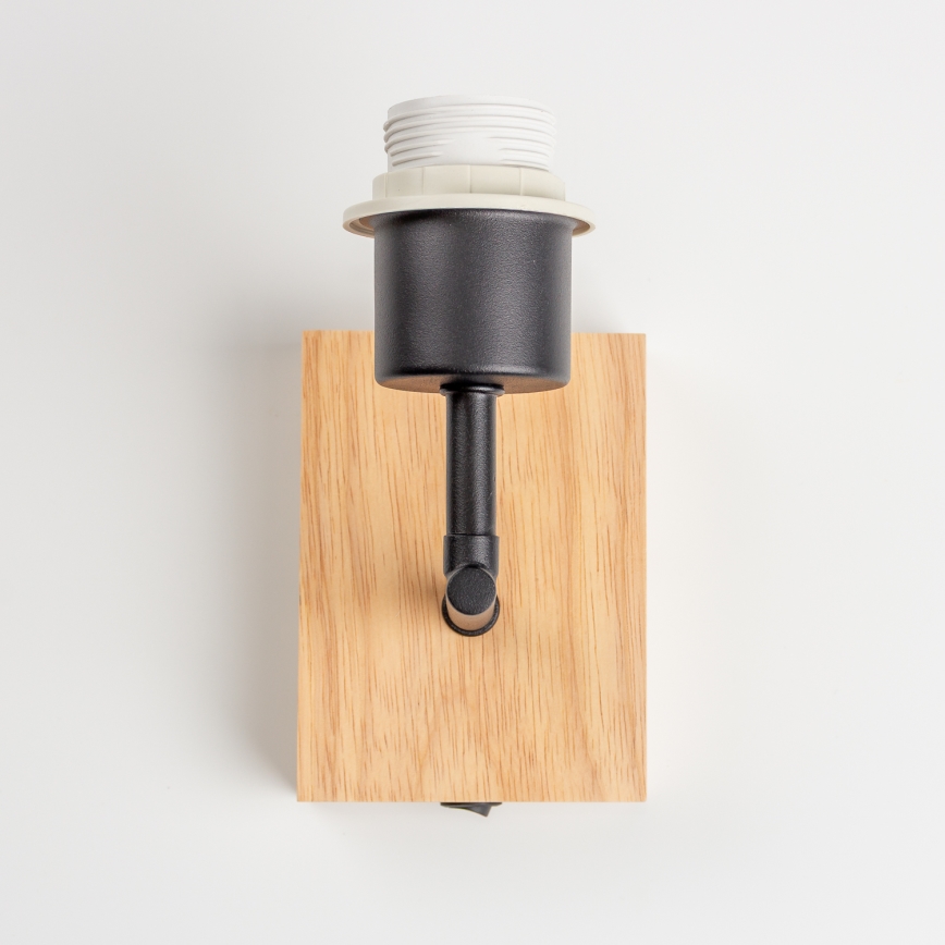 Brilagi - Παιδική επιτοίχια απλίκα BOBO WOOD 1xE27/25W/230V βελανιδιά/μαύρο/λευκό/ζωάκια