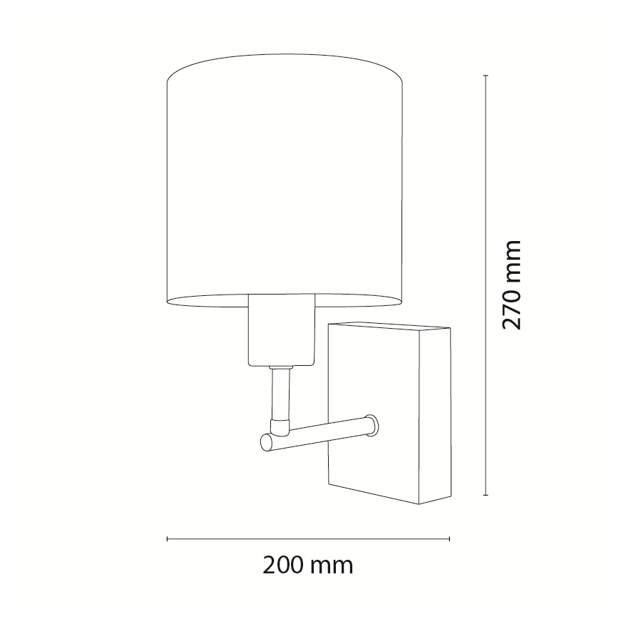 Brilagi - Παιδική επιτοίχια λάμπα BOBO WOOD 1xE27/25W/230V δρυς/μαύρο/μπεζ/πουά