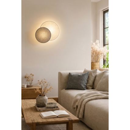 Brilagi - Επιτοίχιο φωτιστικό CIRCLES 1xE27/60W/230V Ø 35 cm κρεμ/γκρι