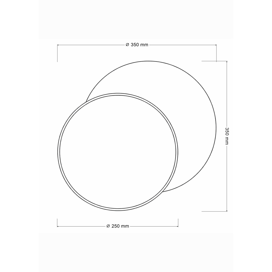 Brilagi - Επιτοίχιο φωτιστικό CIRCLES 1xE27/60W/230V Ø 35 cm κρεμ/γκρι