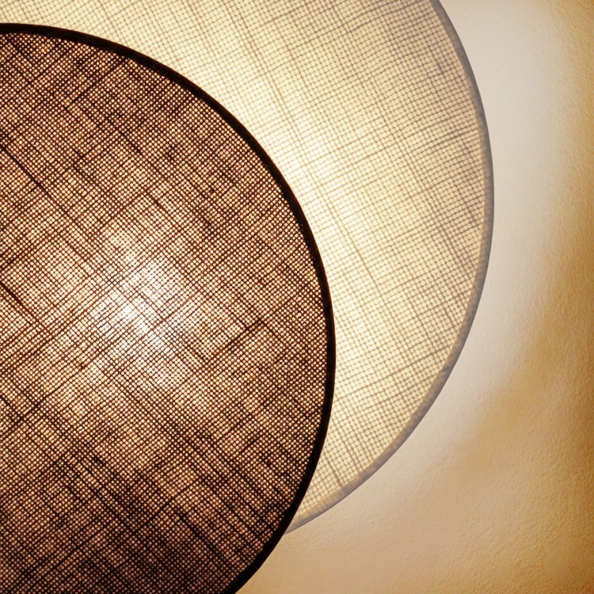 Brilagi - Επιτοίχιο φωτιστικό CIRCLES 1xE27/60W/230V Ø 35 εκ. κρεμ/καφέ