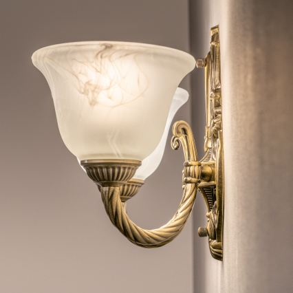 BRILAGI - Επιτοίχιο φωτιστικό CLASSIC 2xE14/10W/230V ορείχαλκος