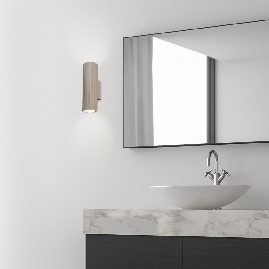 Brilagi - Επιτοίχιο φωτιστικό CRISPINA 2xGU10/10W/230V 20 cm μπεζ