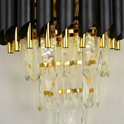 Brilagi - Επιτοίχιο φωτιστικό ECLIPSE 2xE14/10W/230V μαύρο/χρυσό