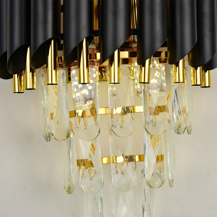 Brilagi - Επιτοίχιο φωτιστικό ECLIPSE 2xE14/10W/230V μαύρο/χρυσό