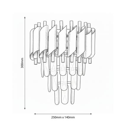 Brilagi - Επιτοίχιο φωτιστικό ECLIPSE 2xE14/10W/230V μαύρο/χρυσό