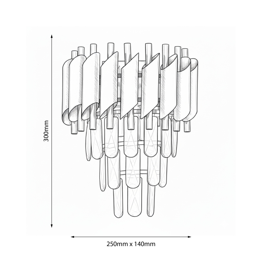 Brilagi - Επιτοίχιο φωτιστικό ECLIPSE 2xE14/10W/230V χρυσό