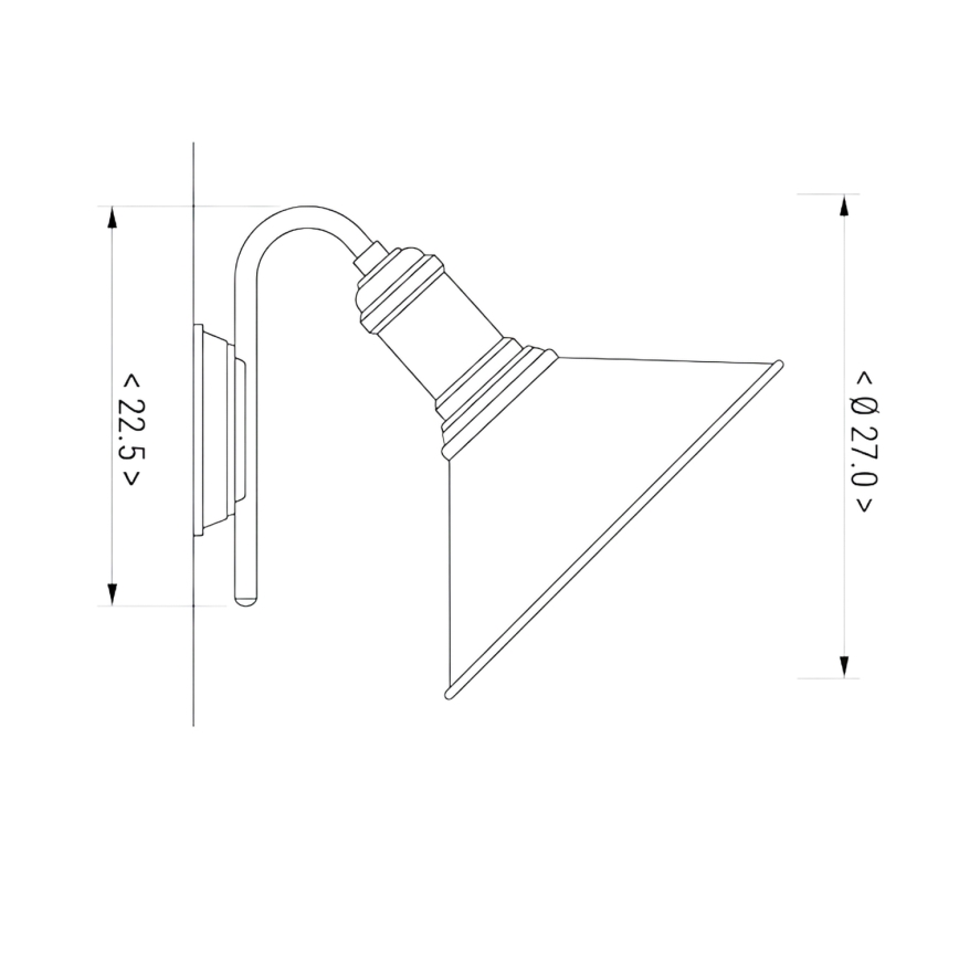 BRILAGI - Επιτοίχιο φωτιστικό FORGE 1xE27/60W/230V μαύρο