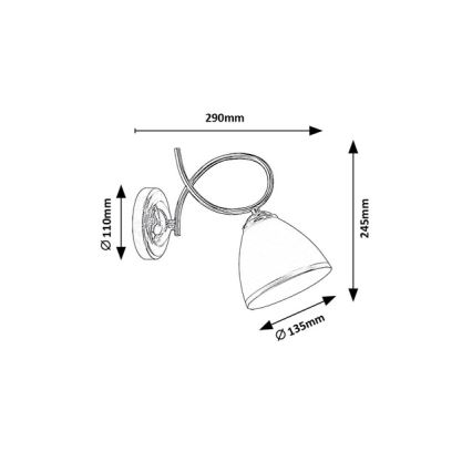 Brilagi - Επιτοίχιο φωτιστικό FRED 1xE27/60W/230V σε γυαλιστερό χρώμιο