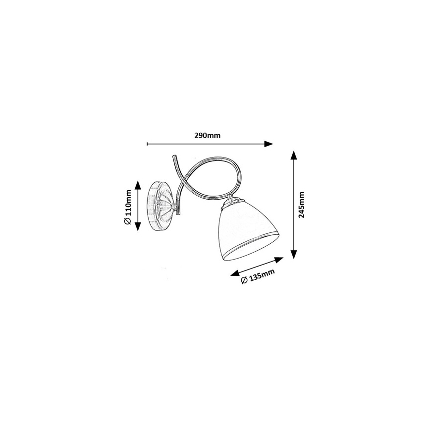 Brilagi - Επιτοίχιο φωτιστικό FRED 1xE27/60W/230V μπρονζέ