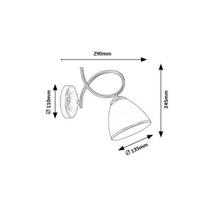 Brilagi - Επιτοίχιο φωτιστικό FRED 1xE27/60W/230V χρυσό